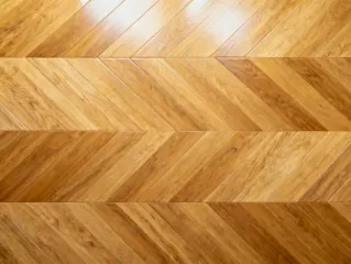 Chevron pattern flooring