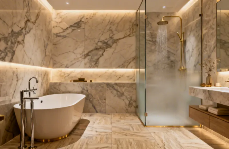 Karndean flooring in bathroom